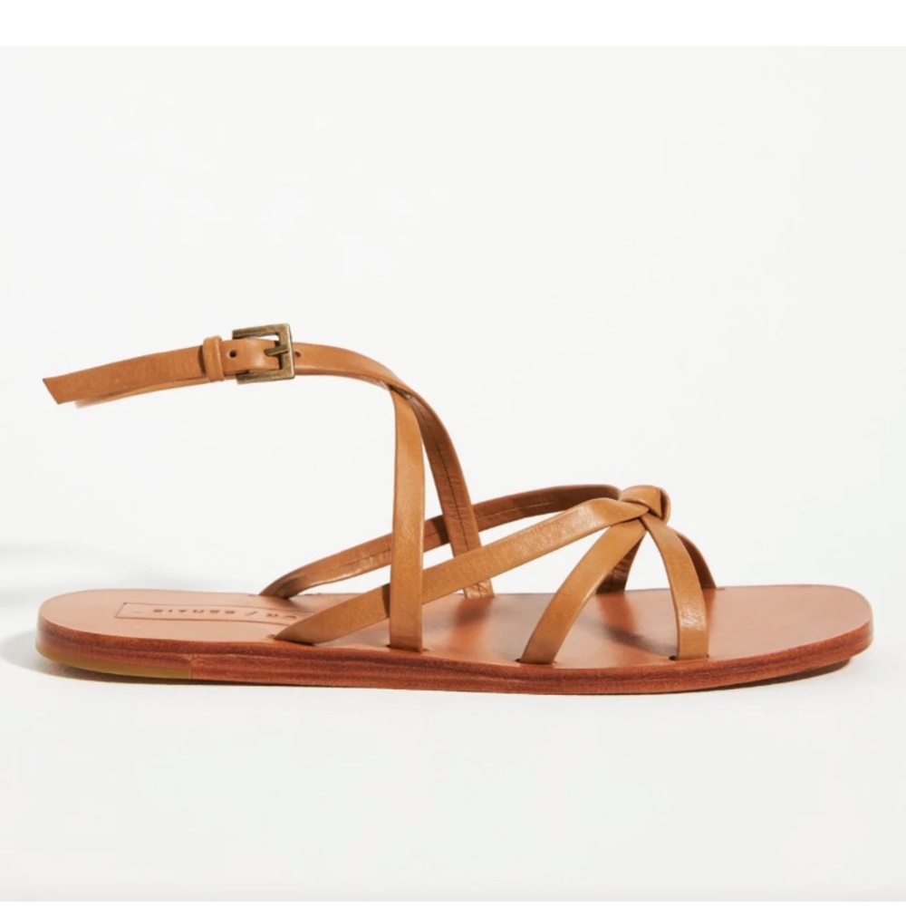SOLD!! Either/Or ‘The Dress Sandal’ in caramel leather Size 8 EUC